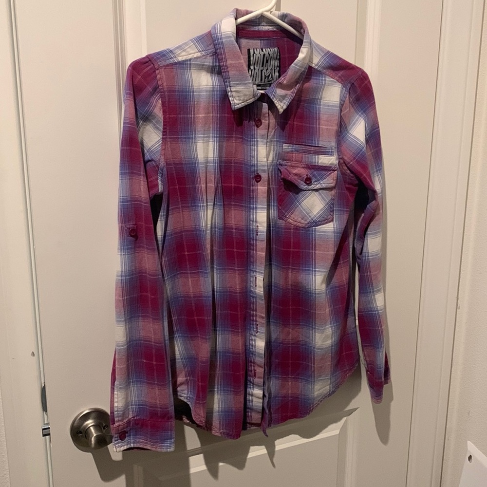 Volcom Plaid Long Sleeve SZ SM